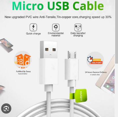 Micro USB Cable – Fast Charging & Data Sync Cable for Android Devices – Compatible with Samsung, Xiaomi, Huawei, Realme, OPPO & More