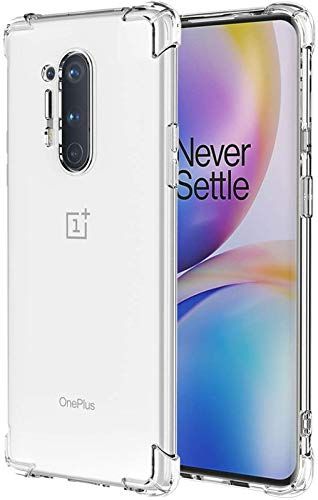 OnePlus 8 Pro Transparent Back Cover – Soft Silicone TPU Case with Camera Protection – Slim & Flexible Shockproof Cover