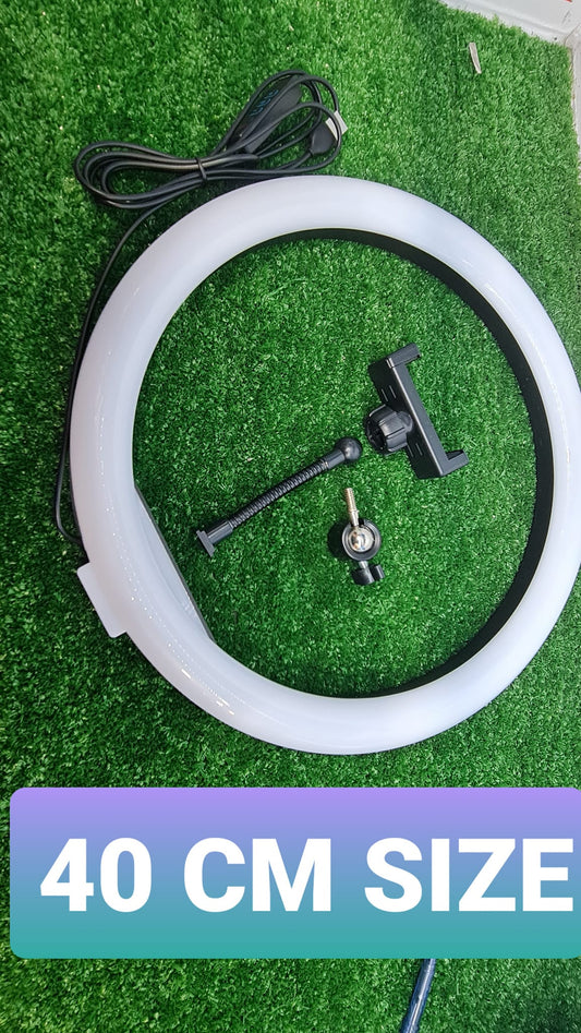 40CM Ring Light with 7ft Adjustable Stand & Mobile Holder – LED Ring Light for TikTok, YouTube, Reels, Makeup & Live Streaming