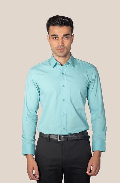 Turquoise Plain Shirt