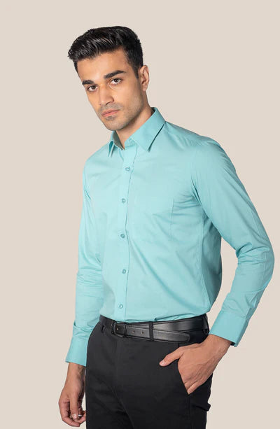 Turquoise Plain Shirt
